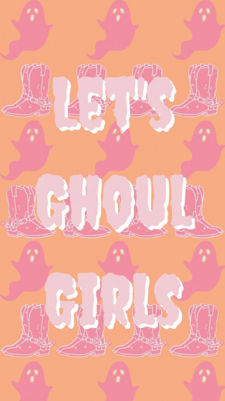 Let S Ghoul Girls Cute Ghost Cowgirl Boot iPhone Wallpaper In