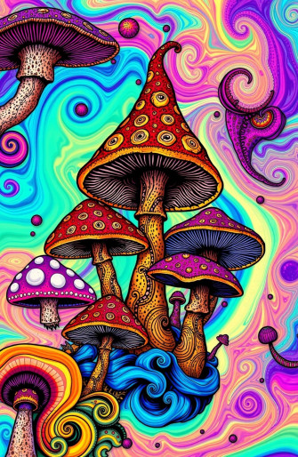 Trippy Shroom Wallpaper