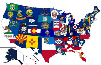 Colours Of The Us State S Flags Blended Into One Colour
