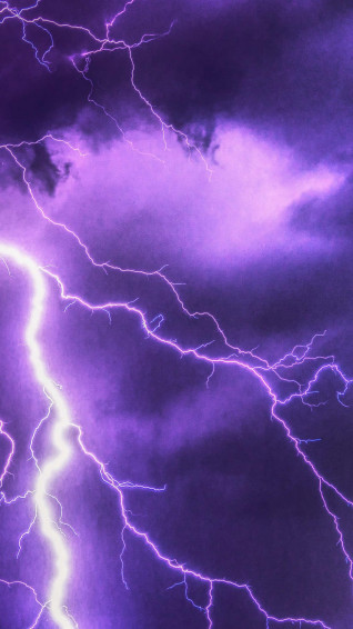 Stunning Display Of Purple Lightning In Night Sky Wallpaper