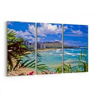 Waikiki Beach Skyline Wall Art S Print