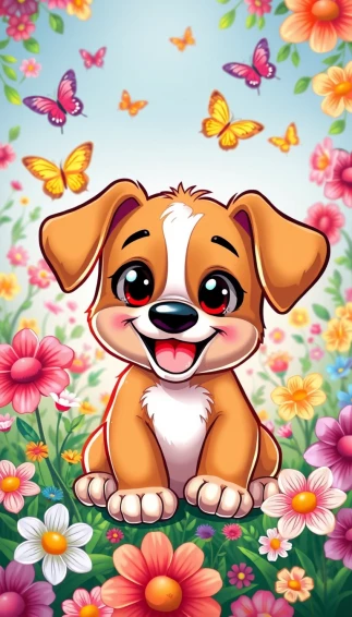 Cartoon Puppy Wallpaper