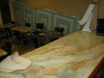 Pin Faux Marble Countertops With Paper Illusion Wallpaper