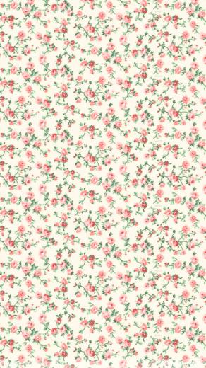 Pink Grey Mini Ditsy Floral Roses iPhone Phone Background