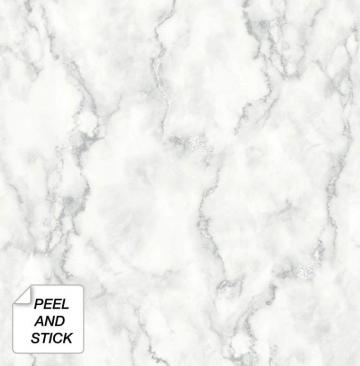 Nextwall Faux Marble Texture Peel And Stick Wallpaper White