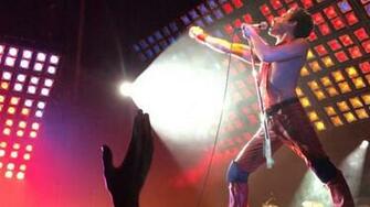 New Photo Of Rami Malek Rocking Out As Freddie Mercury In Bryan