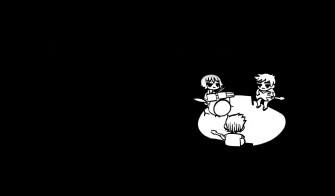 Black And White Cartoon Wallpaper