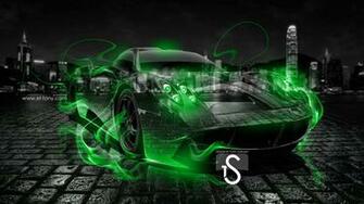Pagani Huayra Green Fire Crystal Car HD Wallpaper By Tony Kokhan