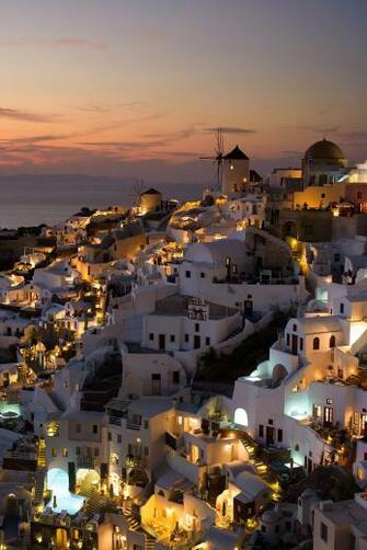 Night In Oia Santorini Greece