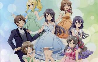 Wallpaper Girls Guy Harem Seishun Yarou Wa Bunny Girl Senpai No
