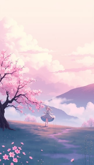Pastel Anime Phone Wallpaper
