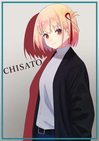 Anime Girls Lycoris Recoil Nishikigi Chisato Blonde Solo