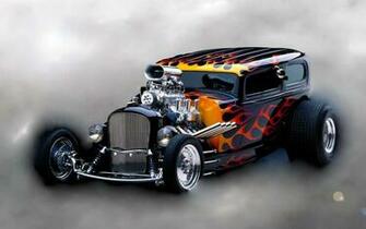 Flame Hot Rod Wallpaper