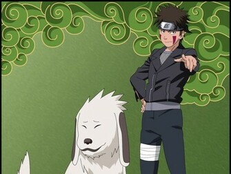 Naruto Shippuden Konoha Akamaru Kiba Inuzuka Wallpaper Art