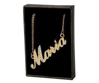 Maria Name Swarovski Necklace