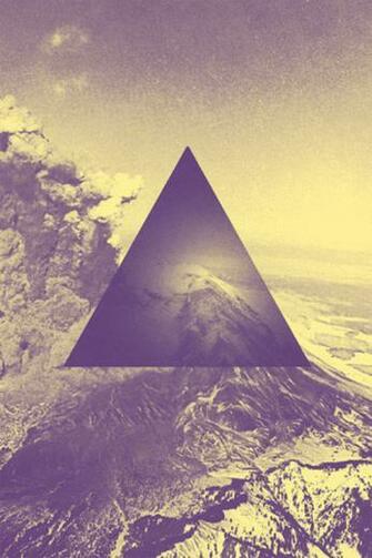Blue And Purple Hipster Triangle Pattern Background Image
