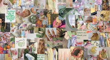 Danish Pastel Aesthetic Wall Collage Pcs Cute Laptop