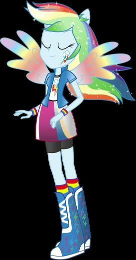 Equestria Girls Rainbow Dash Rainbowfied By Theshadowstone On