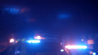 Ambulance Cops And Firetrucks Blurry Lights Background At Night