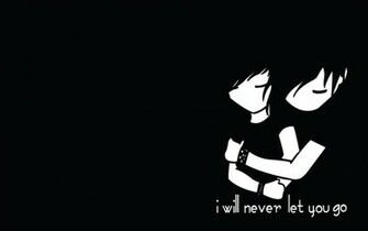 Love Black And White Emo Hug Wallpaper