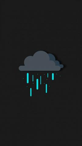 Digital Clouds Rain iPhone Wallpaper