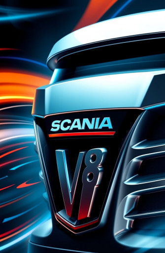 Scania V8 Logo Wallpaper
