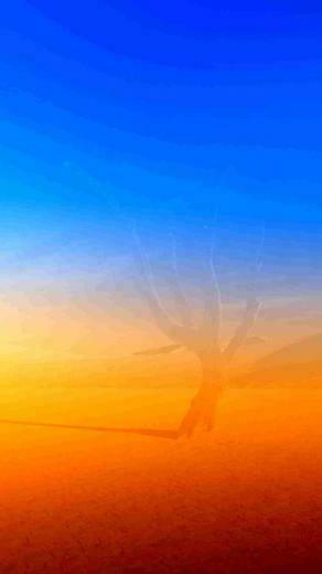 Blue And Orange Scenery iPhone Wallpaper Background