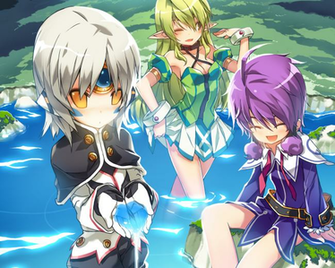 Aisha Elsword Eve Gray Hair Green Eyes
