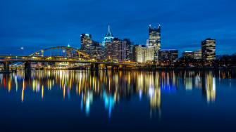 Building Skyscraper Night Reflection City Usa Man Made Wallpaper