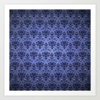 Beauty Haunted Mansion Wallpaper Stretching Room Art Print By