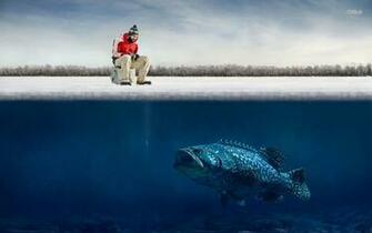 Ice Fishing Wallpaper Artistic