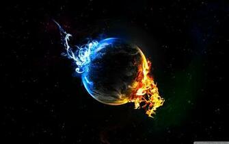 Water Fire Elements HD Desktop Wallpaper High Definition