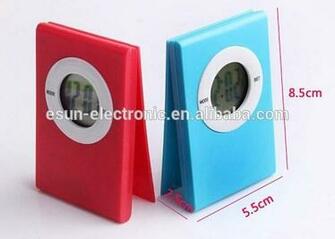 Name Card Work Tips Note Clip Book Mark Alarm Digital Desktop Clock