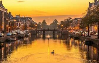 Wallpaper Bridge River Home The Evening Swan Netherlands