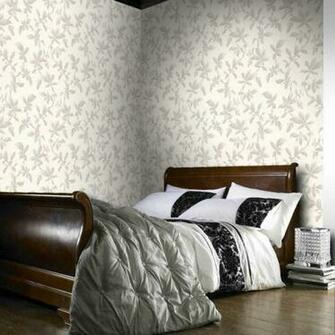 Sarra Wallpaper Grey And White Contemporary By Graham