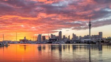 Auckland New Zealand City Sunset Wallpaper