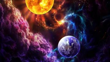 Sun And Earth HD Wallpaper Background Image