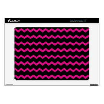 Hot Pink And Black Chevron