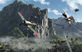 Wallpaper The Sky Clouds Art War Thunder Hibikirus P47 Ki84