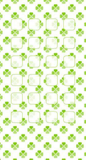 Clover Pattern For Girls Shelf Green Wallpaper Sc iPhone7plus
