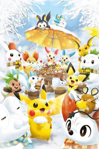 Pokemon Winter Wonderland Cute Wallpaper