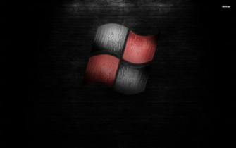 Black And Red Windows Logo Wallpaper Computer