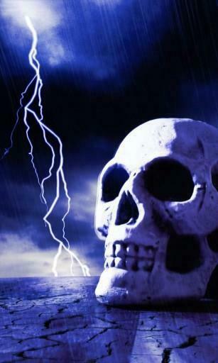 Bigger Lightning Skull Live Wallpaper For Android Screenshot
