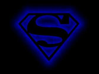 Superman Logo Black And Blue Flare Symbol By