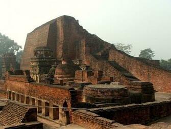 De Sariputa Stupa Bij Nala India Eerste Universiteit Ooit Opgericht
