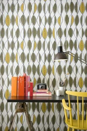 70s Wallpaper Retro Revival Leaves By Ferm Living