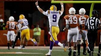 Burrow S Td Passes Lead Lsu Over Texas Wkrn News