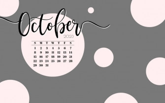 October Desktop Wallpaper Cute Calendar
