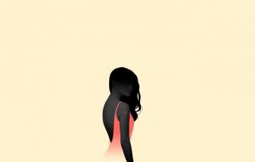 Wallpaper Girl Red Art Black White Yellow Illustration