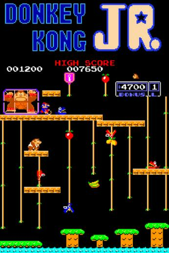 An iPhone Wallpaper For The Bit Arcade Nes Video Game Donkey Kong Jr